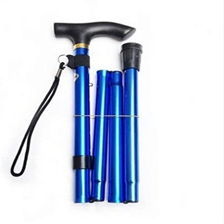 Adjustable Crutches Foldable Stick Booster Ultralight Trekking Pole Telescopic Walking Stick Outdoor Travel Aluminum Crutches Parent's Gift