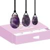 Yoni Egg Set Natural Stone Yoni Eggs Drilled Jade Egg Set with Box Women Kegel Exercise Muscle Feminine Hygiene Product,Amethyst Eggs view 1