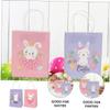 SOLUSTRE 12pcs Easter Party Kraft Paper Bags Rabbit Egg Storage Pouches Boys and Girls Party Bags Random Color view 3