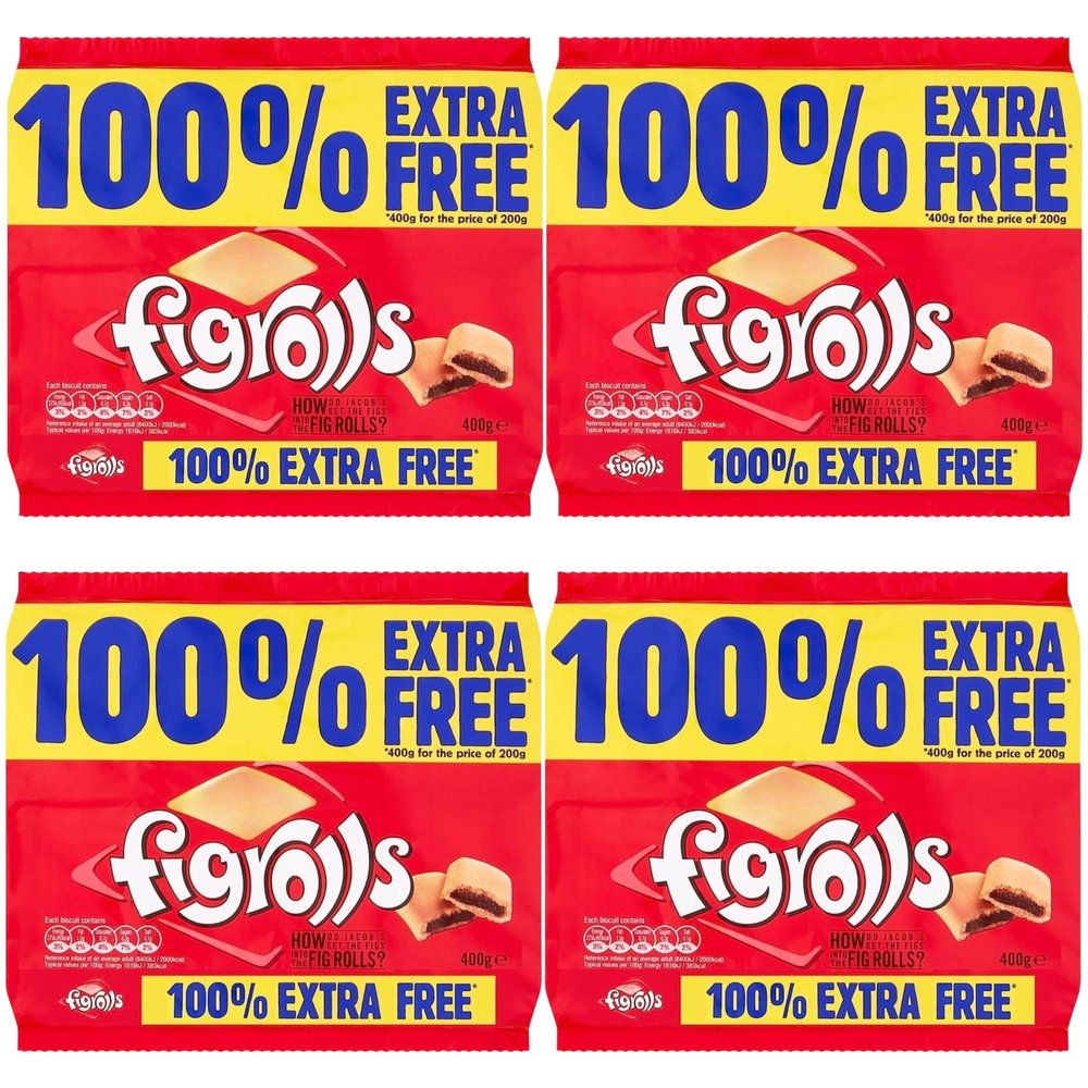 Bolands Fig Rolls 400g (4 Pack Bundle)