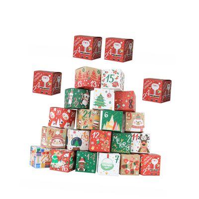 ABOOFAN 24pcs Holiday Fruit Packaging Boxes Candy Holders for December Decorations