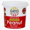 Geo Organics Crunchy Peanut Butter 1kg Tub (1pk) - Made with 100% Organic Roasted Peanuts -Natural, No Palm Oil, No Added Sugar, No Salt, Hi-Oleic Peanuts, High Protein, Gluten Free, Vegan, Dairy Free view 1