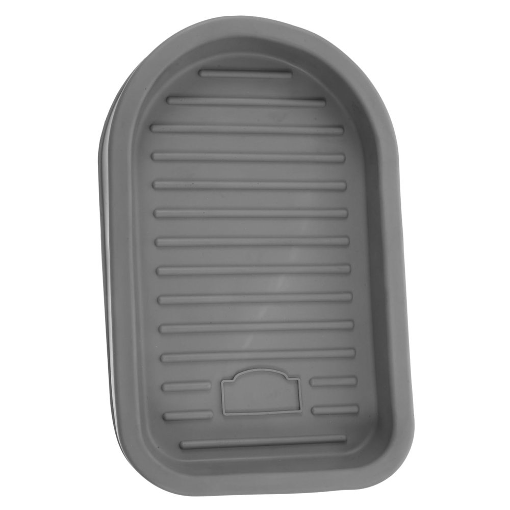 OKUMEYR Draining Soap Box and Bar Soap Holder Gray Household Kitchen and Bathroom Countertop Storage Rack with Drainage for Sink and Washbasin Use