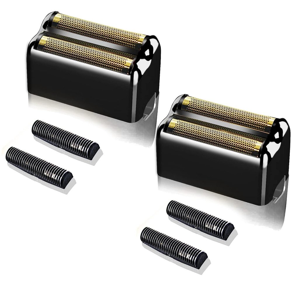 Shaver Replacement Foil compatible with BaByliss Barberology Double FXFS2G Metal shaver foil replacement (Black 2 Pack)