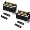Shaver Replacement Foil compatible with BaByliss Barberology Double FXFS2G Metal shaver foil replacement (Black 2 Pack) view 1