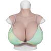 HUANQIN Breastplate Breastform Fake Breasts Silicone Breastplate Cotton Filled G Cup, False Breasts Fake Boobs Cosplay Waterdrop Shaped, Realistic Fake Boobs Prosthesis Breasts, Asian Yellow view 1