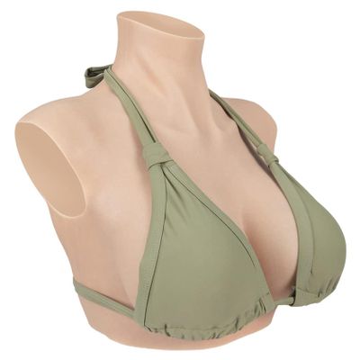 HUANQIN Simulation Boob Fake Breasts False Breasts False Boobs Cotton Filled K Cup, Simulation Breast Fake Boobs Cosplay Realistic Fake Boobs, Silicone Breastplate Fake Boobs False Breast, Ivory