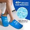 Hilph Foot Ice Pack Slippers for Plantar Fasciitis 2 Pack, Ice Pack for Feet Hot Cold Compression Therapy Gel Ice Slippers for Foot Neuropathy, Diabetic Foot, Swollen Feet, Gout Relief - Light Blue view 3
