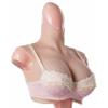 HUANQIN Simulation Boob Fake Breasts False Breasts False Boobs Silicone Filled C Cup, Faux Silicone Breast, Silicone Liquid Mammary Prosthesis, Cosplay Breast Simulation Female Breasts, Asian Yellow view 1