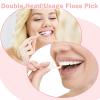 Amabro Portable Floss Picks Case, 6 Travel Floss Sticks Box with 60 Pcs Small Dental Flosser Picks Holder Toothpicks Dispenser for Home Travel Cleaning Teeth Oral Care Handy Tool Teeth Cleaning view 3