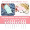 Amabro Portable Floss Picks Case, 6 Travel Floss Sticks Box with 60 Pcs Small Dental Flosser Picks Holder Toothpicks Dispenser for Home Travel Cleaning Teeth Oral Care Handy Tool Teeth Cleaning view 4