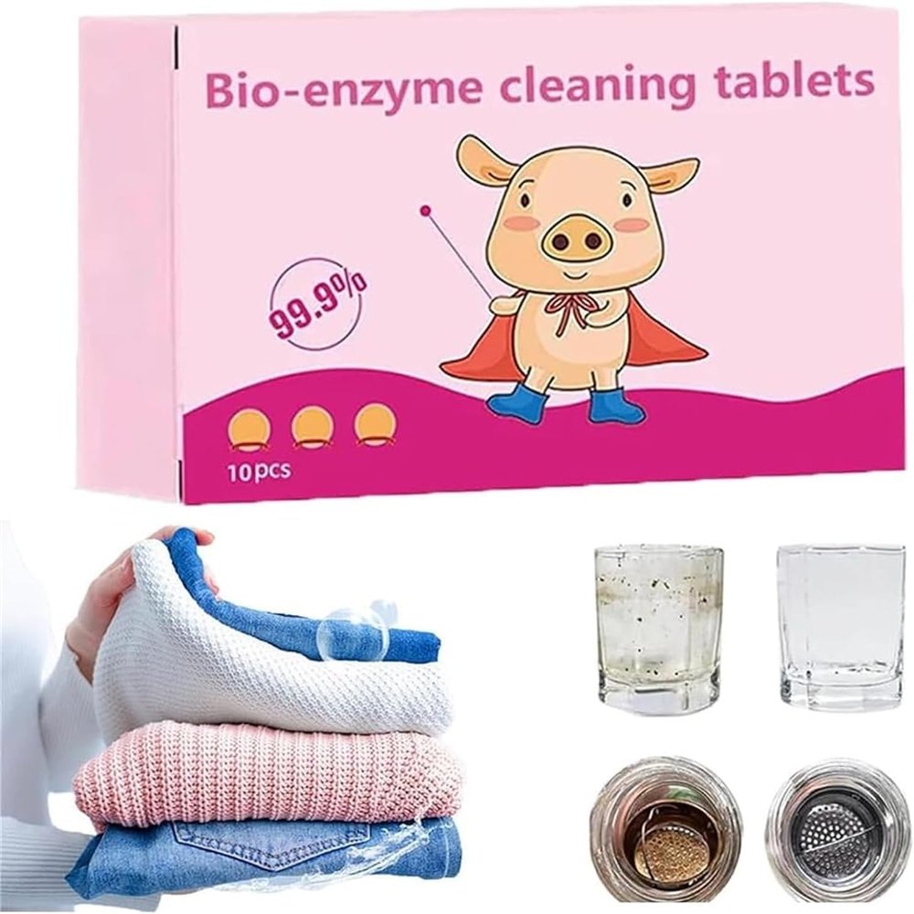 2 Boxes Multi-Functional Bio-Enzyme Cleaning Tablets,Bio-Enzyme Explosive Salt, Active Biological Enzyme Washing,Powerful Stain Removing Bio-Enzyme Cleaning Tablets For Clothes,Curtains,Shoes