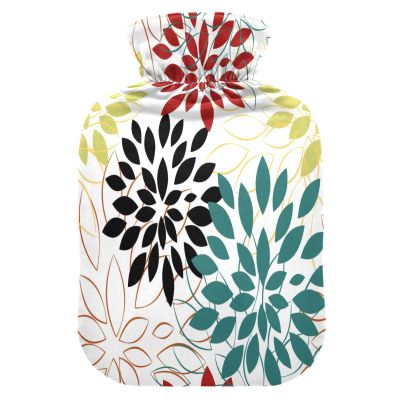 HMZXZ Hot Water Bottle with Cover,Spring Flowers 2L PVC Themed Capacity Hot Water Bag for Pain Relief, Feet, Menstrual Cramps