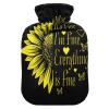 HMZXZ Hot Water Bottle with Cover,Im Fine Everything 2L PVC Themed Capacity Hot Water Bag for Pain Relief, Feet, Menstrual Crampsim fine Everything view 1