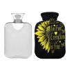 HMZXZ Hot Water Bottle with Cover,Im Fine Everything 2L PVC Themed Capacity Hot Water Bag for Pain Relief, Feet, Menstrual Crampsim fine Everything view 2