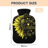 HMZXZ Hot Water Bottle with Cover,Im Fine Everything 2L PVC Themed Capacity Hot Water Bag for Pain Relief, Feet, Menstrual Crampsim fine Everything view 3
