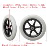 12 Inches 30 Cm High-strength Wheelchair Set Non-inflatable Wheelchair Rear Wheels Professional Wheelchair Spare Wheel Accessories, Saving Manpower (Color : Gray) view 3