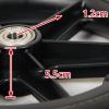 2pcs 12 Inch Wheelchair Wheels Light Wheelchair Accessories Rear Wheels PU Tires Non-pneumatic Tires Manual Wheelchair Rear Wheels (Color : Black) view 4