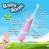 Brush-Baby - BabySonic Pink Electric Toothbrush, 0-36 Months - Soft, Gentle Vibrating Toothbrush for Sensitive Gums & New Teeth - with LED Light & Suction Base - Baby & Toddler Brush Heads view 2
