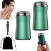 Ailsion Pocket Size Washable Electric Razor, Ailsion Shaver, Ailsion Pocket Shaver, Pocket Size Portable Shaver Wet and Dry Mens Razor USB, Electric Razor for Men Face Clean (2Pcs-Green) view 1