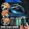 Ailsion Pocket Size Washable Electric Razor, Ailsion Shaver, Ailsion Pocket Shaver, Pocket Size Portable Shaver Wet and Dry Mens Razor USB, Electric Razor for Men Face Clean (2Pcs-Green) view 3