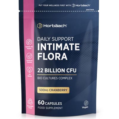 Pro-Bio for Women 22 Billion CFU | Intimate Flora Supplement with Cranberry & Inulin | Bio Cultures Complex for Women's Intimate Flora | 60 Vegan Capsules | by Horbaach
