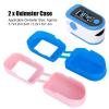 2Pcs Portable Silicone Fingertip Pulse Monitor Cover for Travel Home (blue+pink) view 3