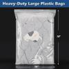 [12 Pack] 16'' x 18'' Large Plastic Bags for Storage, 3.5 Gallon Clear Freezer Bags, Heavy-Duty Reclosable Zipper Storage Bags for Clothes,Traveling, Moving, BPA-Free (3.5 Gallon(12 Pack)) view 2
