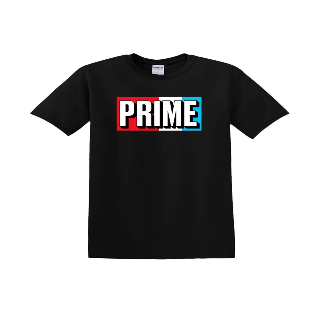 Moonbow Printed Prime Drink Hydration Flavour Logan Paul KSI Funny Unisex Youtuber T-Shirt Black