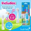 Brush-Baby - BabySonic Blue Electric Toothbrush, 0-36 Months - Soft, Gentle Vibrating Toothbrush for Sensitive Gums & New Teeth - with LED Light & Suction Base - Baby & Toddler Brush Heads view 3
