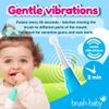 Brush-Baby - BabySonic Blue Electric Toothbrush, 0-36 Months - Soft, Gentle Vibrating Toothbrush for Sensitive Gums & New Teeth - with LED Light & Suction Base - Baby & Toddler Brush Heads view 4