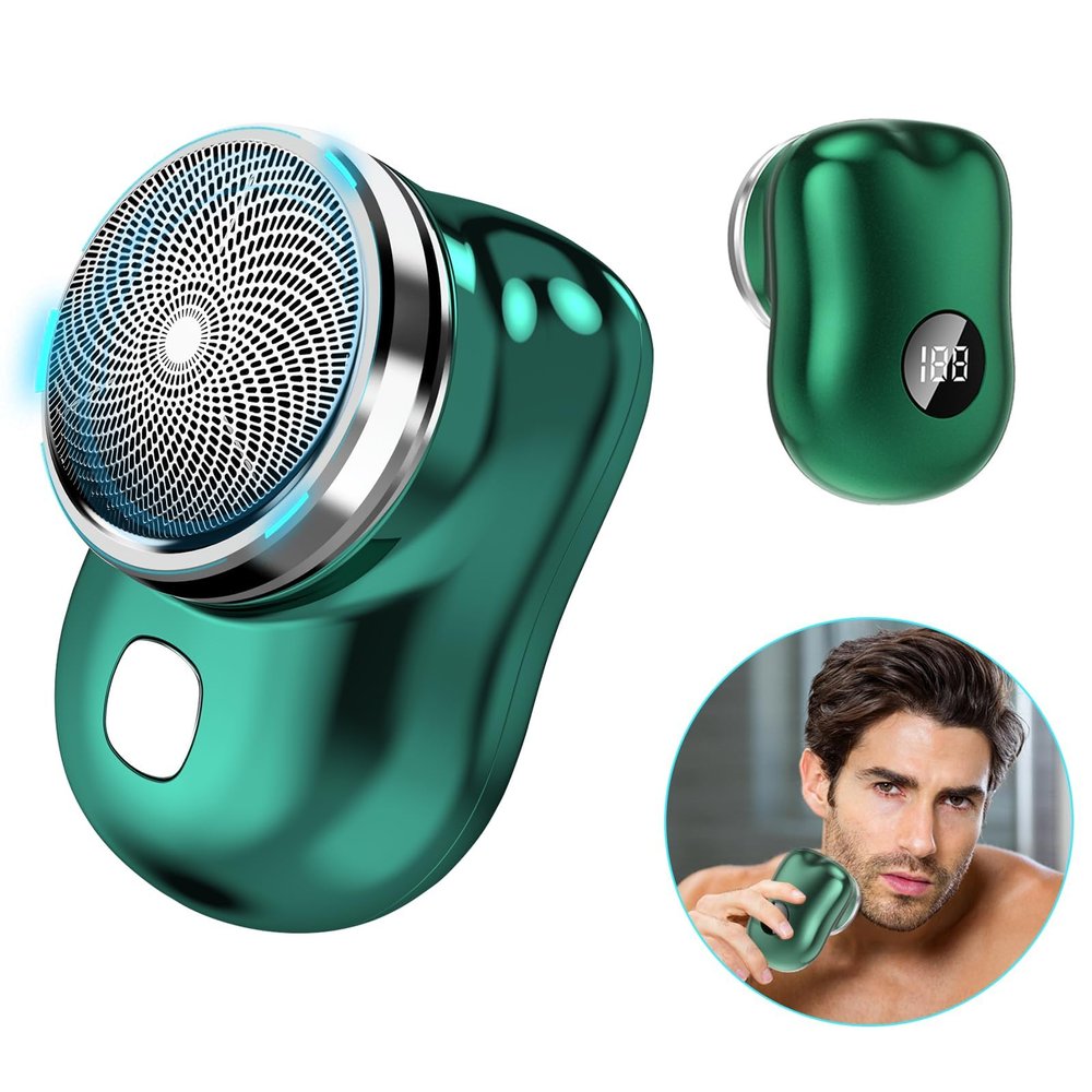 EXQST Men's Mini Shaver 2023, Men's Electric Shaver One Touch Use Pocket Washable Electric Shaver Waterproof Powerstorm Shaver