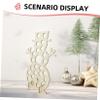 Anneome Christmas Countdown Calendar Wooden Snowman Chocolate Rack DIY Painting Shelf for Home Office Decoration view 3