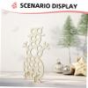OHPHCALL Christmas Calendar Snowman Wooden Candy Holder with 24 Compartments for Store and Party Use view 3
