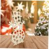 OHPHCALL Christmas Calendar Snowman Wooden Candy Holder with 24 Compartments for Store and Party Use view 4