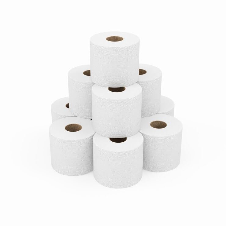 ARA CHOICE 6/12x Centre Feed Embossed 2 Ply Paper Kitchen Hand Towels 375 Sheets Per Roll Toilet Tissue Paper Universal Towel Refill Towel Dispenser (12)