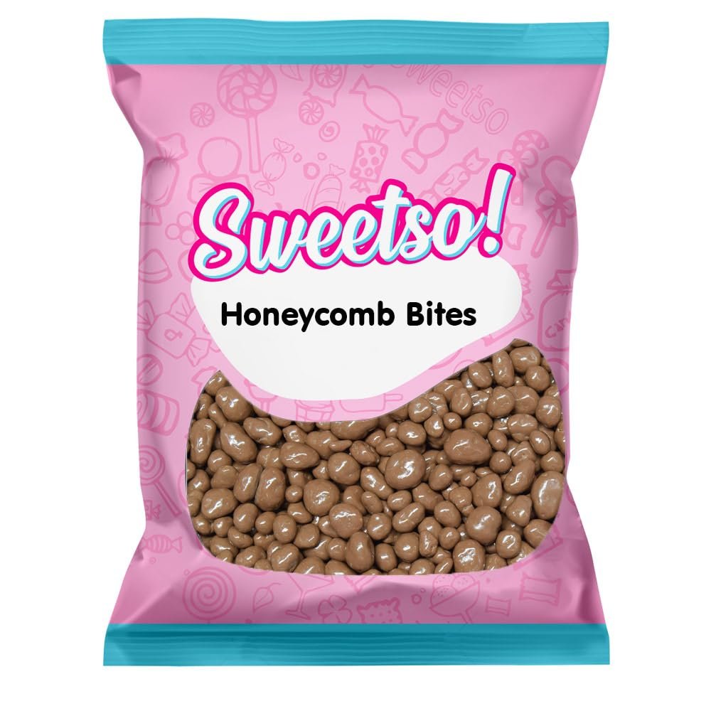 Sweetso 1KG Chocolate Honeycomb Bites Pick n Mix Sweets Sharing Bag