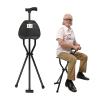 Lilyeriy Walking Stick Cane Chair, Folding Cane with Seat 90CM H Supports up to 100KG Convenient Outdoor Seating Crutches view 1