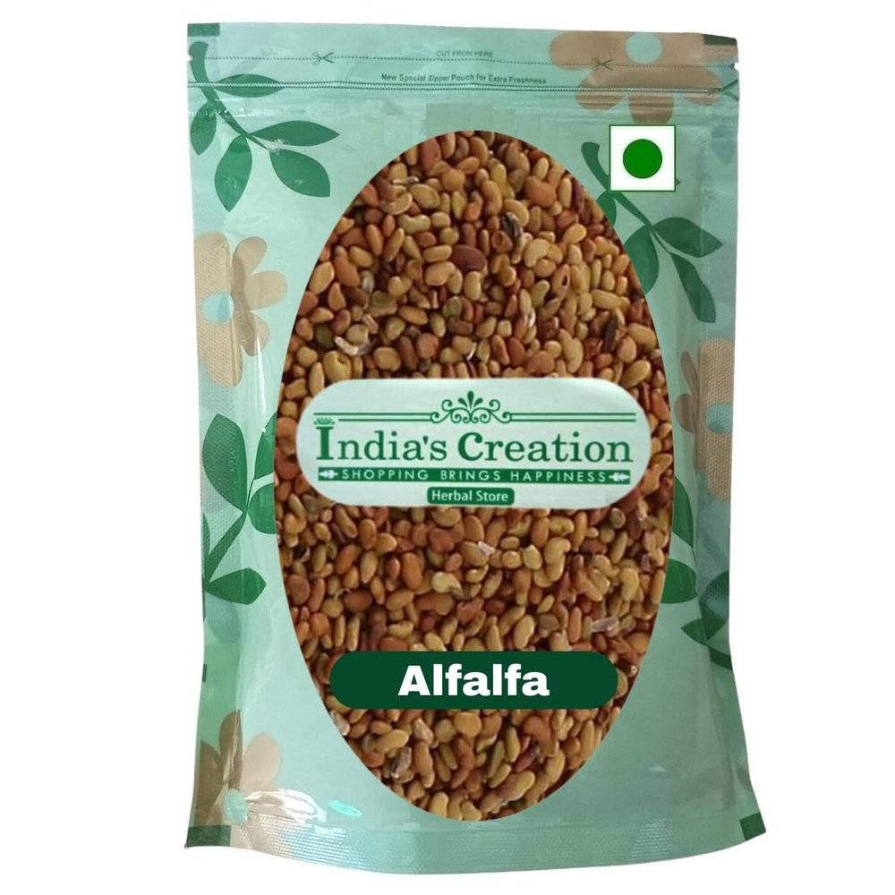 Alfalfa Whole-Edible-Hedge Lucerne-Raw Herbs-Medicago Sativa-Jadi Booti-Single Herbs (50 Gram)
