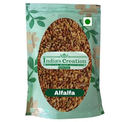 Alfalfa Whole-Edible-Hedge Lucerne-Raw Herbs-Medicago Sativa-Jadi Booti-Single Herbs (500 Gram)
