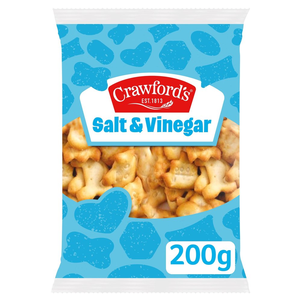 Crawford's Savouries Salt and Vinegar Baked Snacks 200g