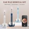 Ear Wax Removal Tool 1080P HD Ear Camera Set, Smart Endoscope With Storage Base, Ear Cleaner With Tweezers, Household Multifunctional Otoscope, Powerful Wifi Chip (Color : Blue A, Size : Set) view 2