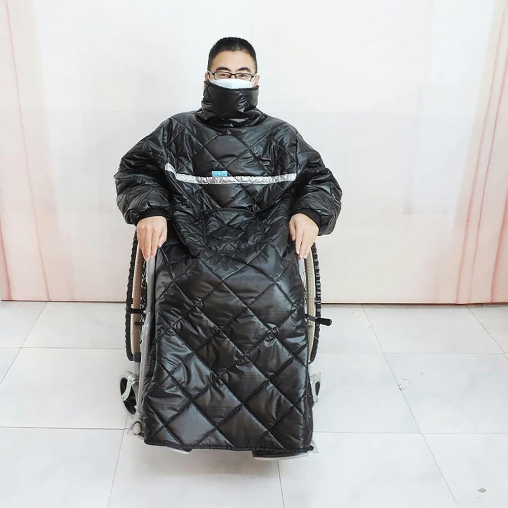 Wheelchair Cosy Cover, Wheelchair Blanket for Warmth and Comfort Wheelchair Leg Cover Plush Heated Blanket