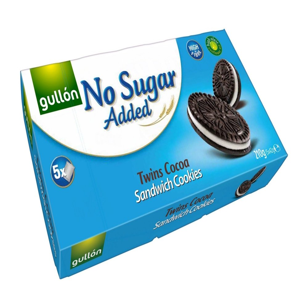 Gullon Sugar Free Biscuits (Pack of 3, Twins Cocoa Cookies)