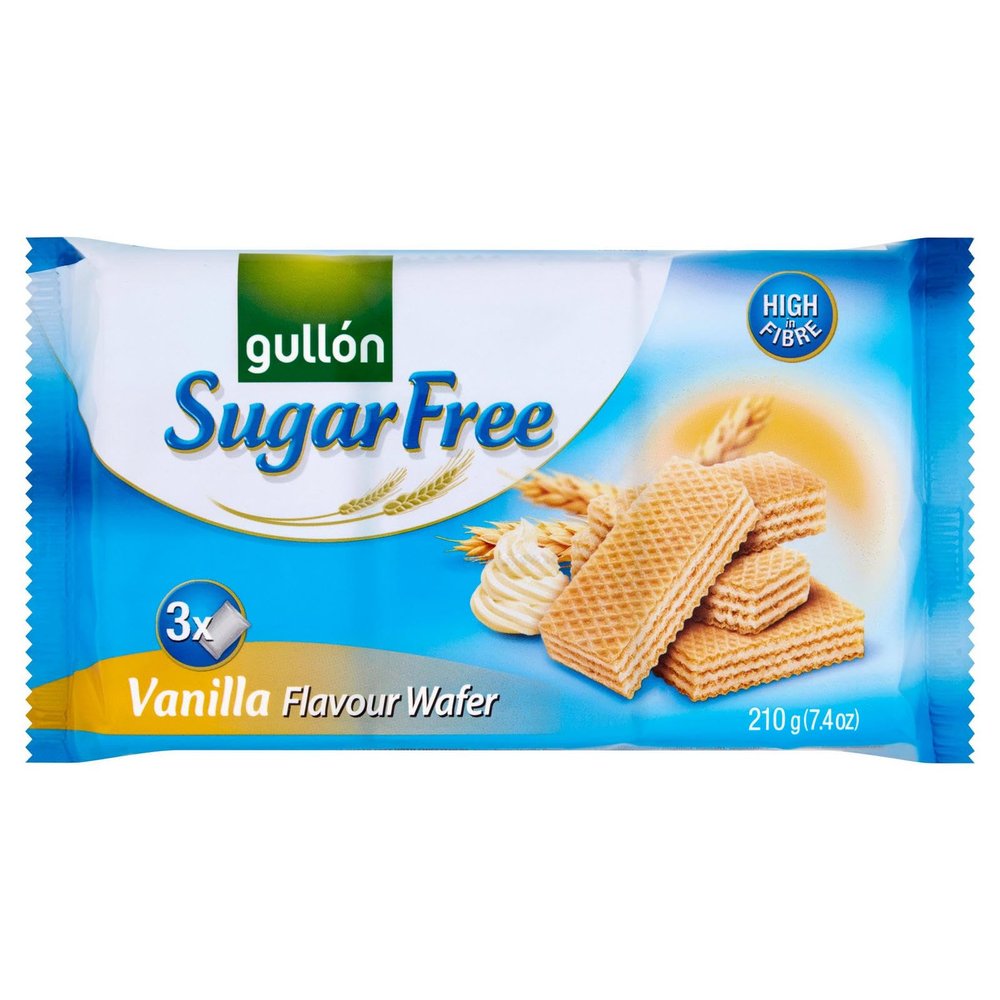 Gullon Sugar Free Biscuits (Pack of 5, Vanilla Wafer)