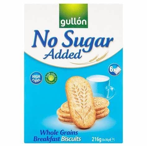 Gullon Sugar Free Biscuits (Pack of 5, Whole grains Breakfast Biscuits)