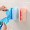 Kitchen Garbage Bags Storage Rack Plastic Bags Holder Punch-free Self-adhesive Wall-mounted Household Bathroom Organizer Box (Color : White) view 3