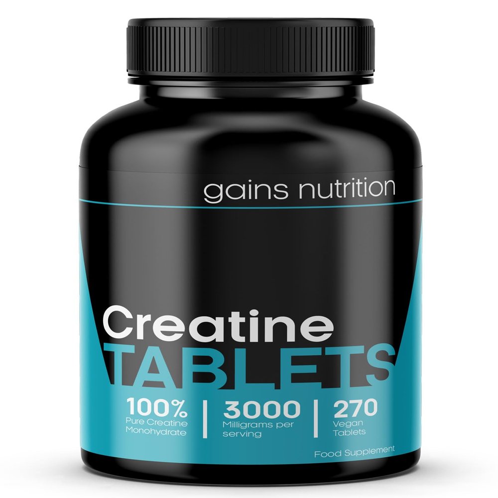 GN Creatine Tablets | 270 Creatine Monohydrate Tablets for Men & Women | High Strength 3000mg Monohydrate Per Serving | Non-GMO & Gluten Free