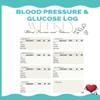 Blood Pressure and Glucose (Sugar) Log, 2 in 1 Diabetes and High Blood Pressure Log, 8.5 x 11, Daily/Weekly sheets for a total of 104 weeks/2 years of monitoring view 1
