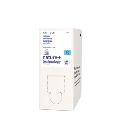 ATTITUDE Liquid Fabric Softener Refill, Plant-Based & Vegan, HE Compatible, Naturally Derived, Wildflowers Scent, 80 Loads, 2 Liter